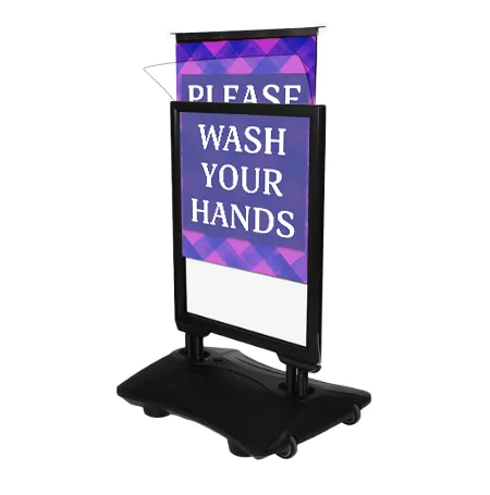 22” x 28” STREET-MASTER™ Wind Stand with Slide-In Frame and Fillable Water Base