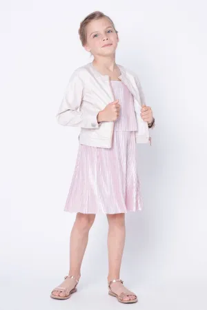 3pommes Metallic Rose Girls Dress