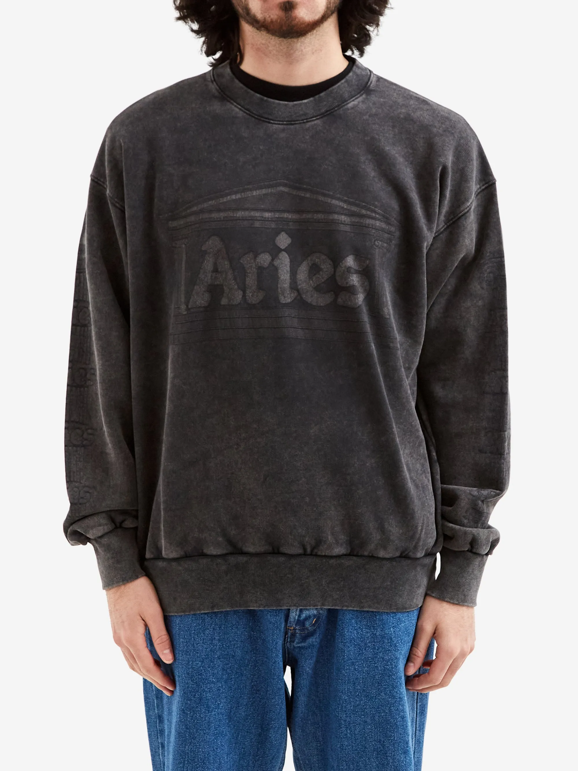 Aries Aged Ancient Column Sweatshirt - Black