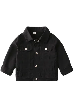 Baby Boys Stylish Collar Neck Lovely Denim Jacket - BTBJ90986