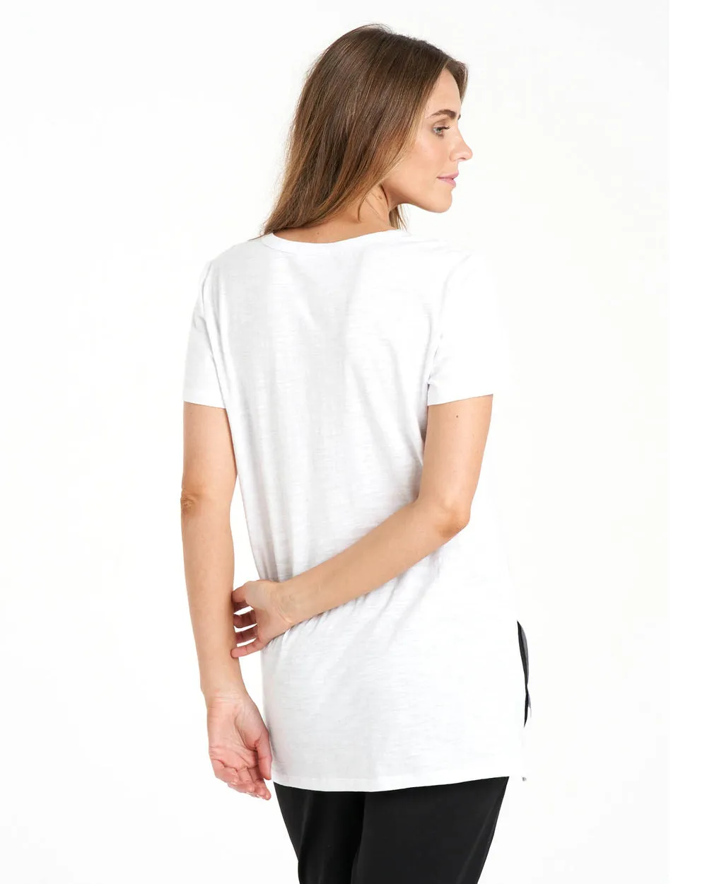 Billie V neck relaxed tee