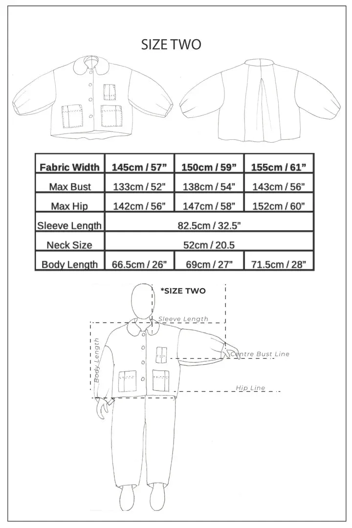 BIRGITTA HELMERSSON ∙ Zero Waste Bell Jacket PDF Sewing Pattern