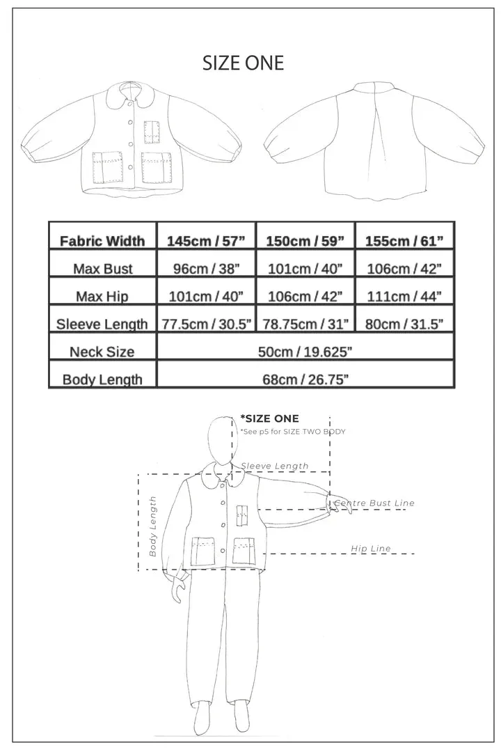 BIRGITTA HELMERSSON ∙ Zero Waste Bell Jacket PDF Sewing Pattern