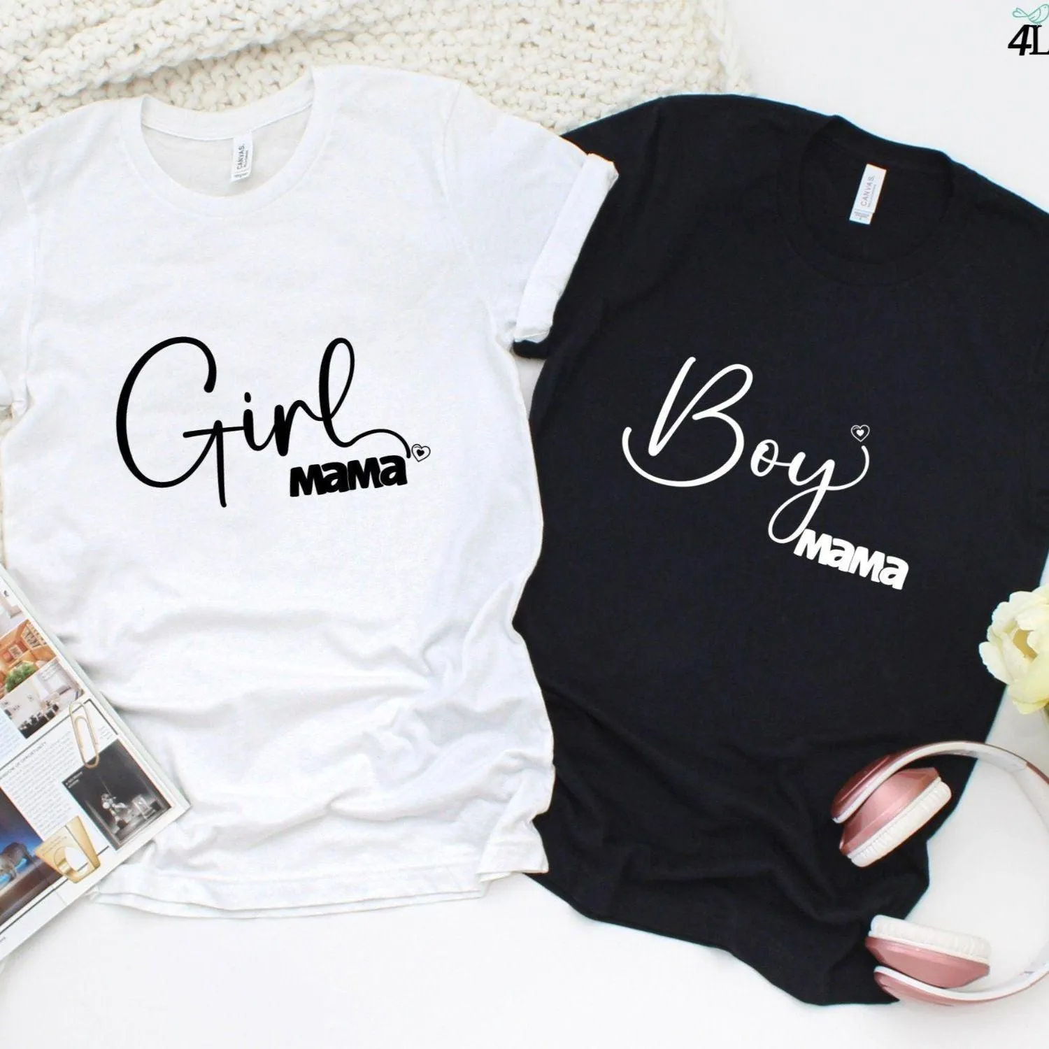 Boy Mama & Girl Mom Matching Set: Cozy Outfits for Moms, Perfect Mama Gifts, Fun Mom Life Styles