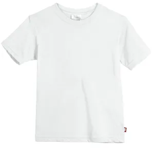 Boys Soft Cotton Jersey Short Sleeve Crew Tee | White