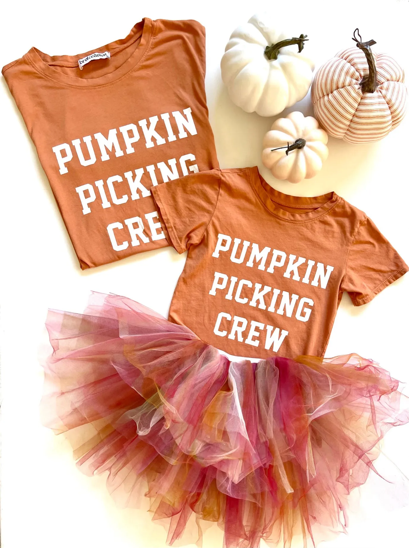 Brokedown Women's Pumpkin Picking Crew Tee - Caramel