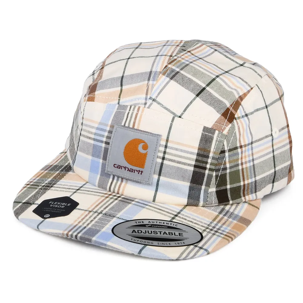 Carhartt WIP Hats Vilay Checked 5 Panel Cap - Natural