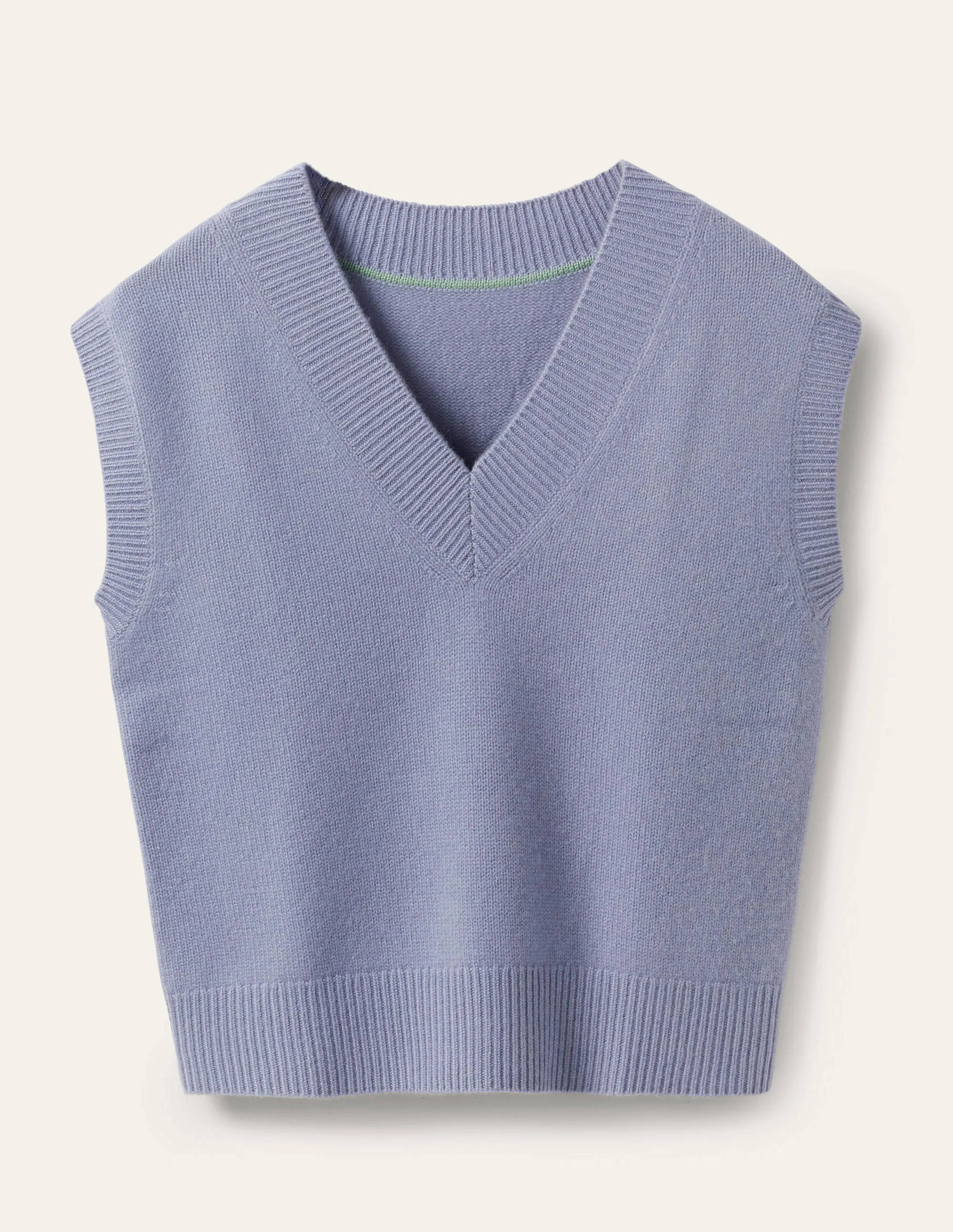 Cashmere Relaxed Tank Top-Lapis Light Blue