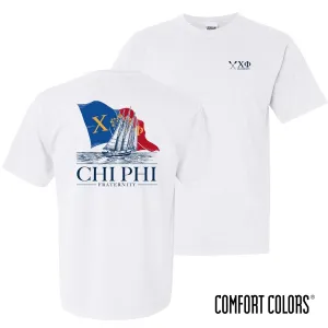 Chi Phi Comfort Colors White Seafarer Short Sleeve Tee