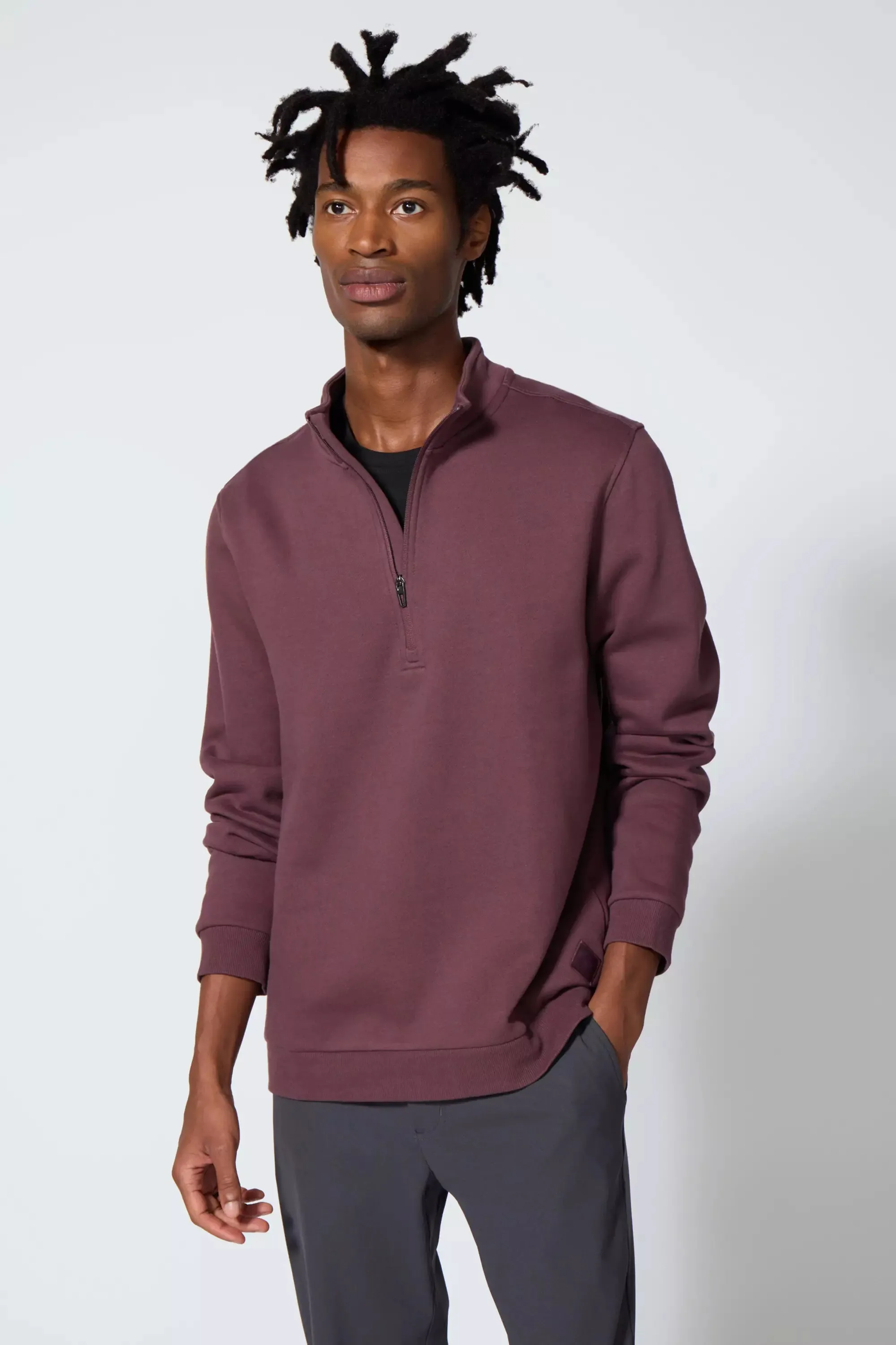 Comfort Men's Fleece 1/4 Zip  - Huckleberry