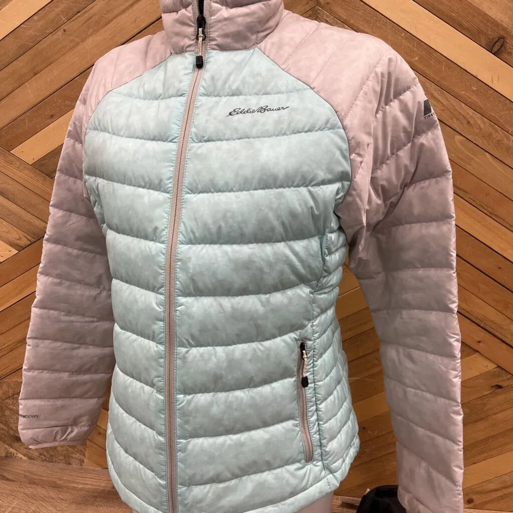 Eddie Bauer - Women's StormDown 800-Fil Down Jacket - MSRP comp $319: Light Grey/Light Blue-women-MD