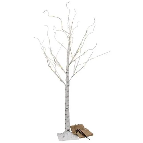 Electric Birch Tree w/48 Lights, 4ft