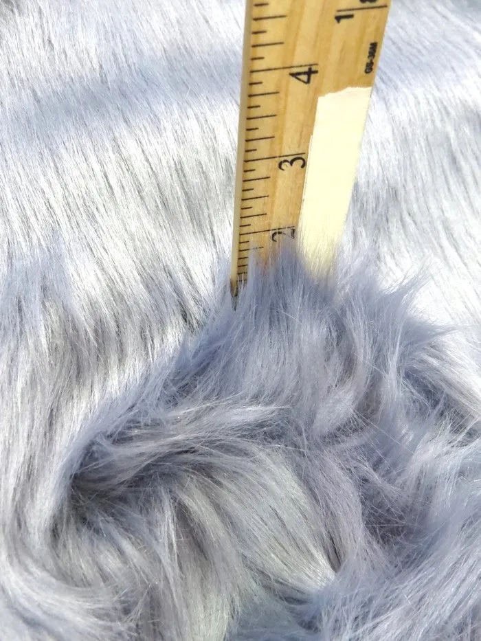 Faux Fake Fur Solid Shaggy Long Pile Fabric / Golden Yellow / 15 Yard Bolt