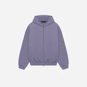 Fear of God Essentials Heavy Fleece Fullzip Hoodie LAVENDER