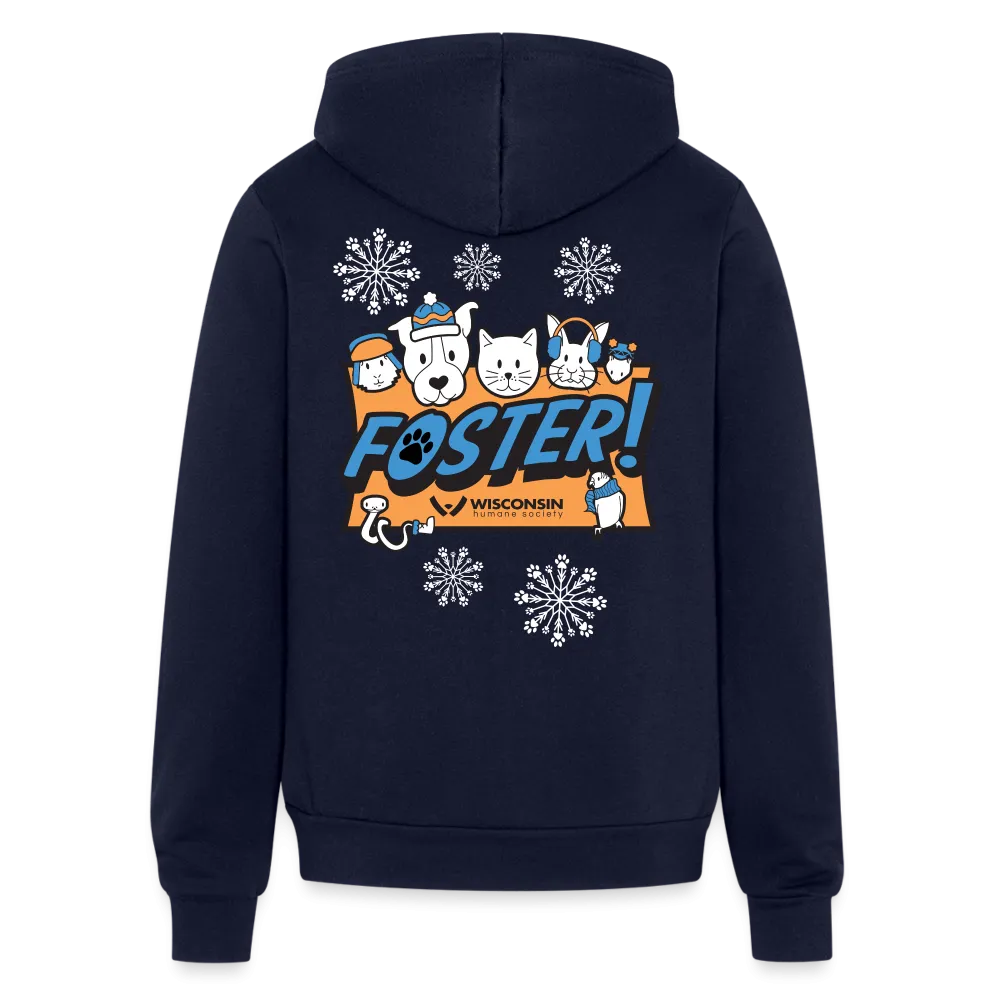 Foster Winter Logo Bella   Canvas Full Zip Hoodie