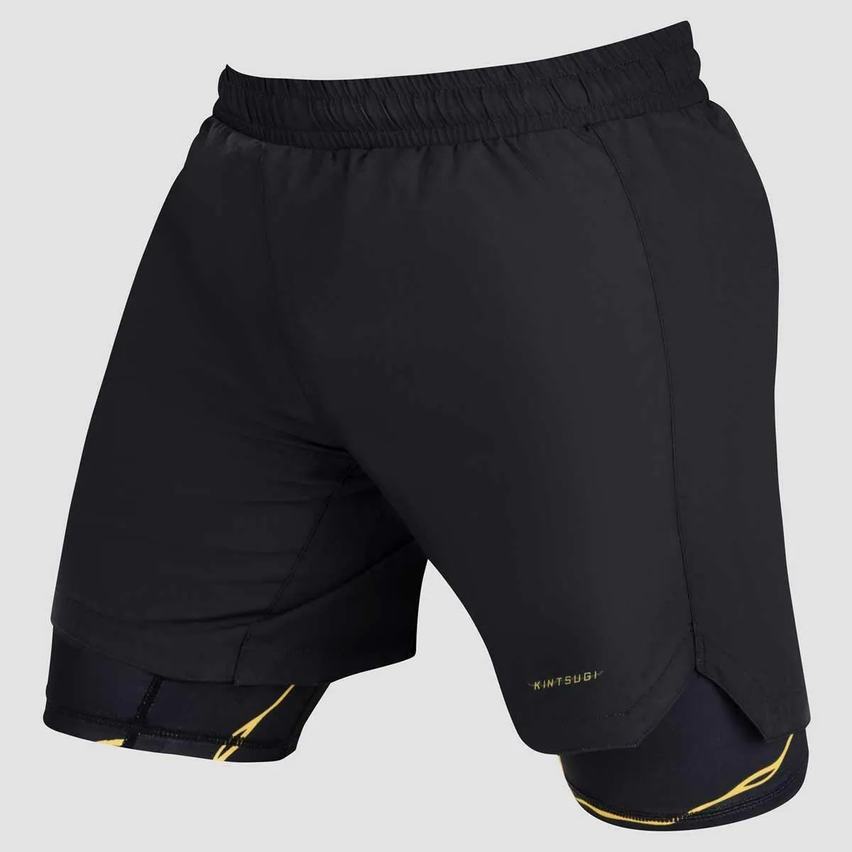 Fumetsu Kintsugi Dual Layer Fight Shorts Black/Gold