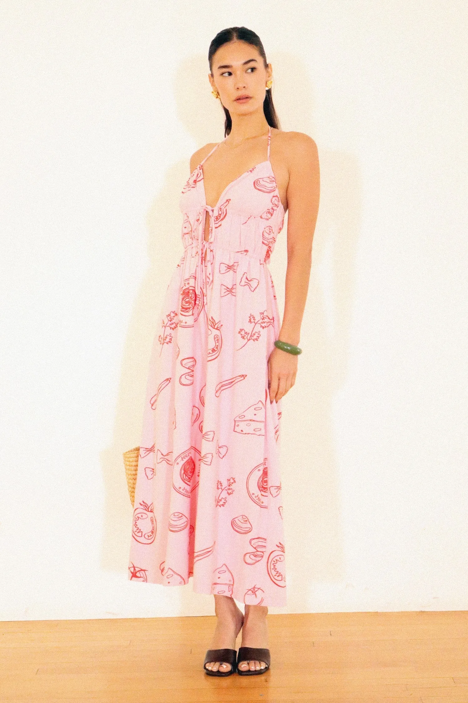 Fun Foodie Halter Maxi Dress