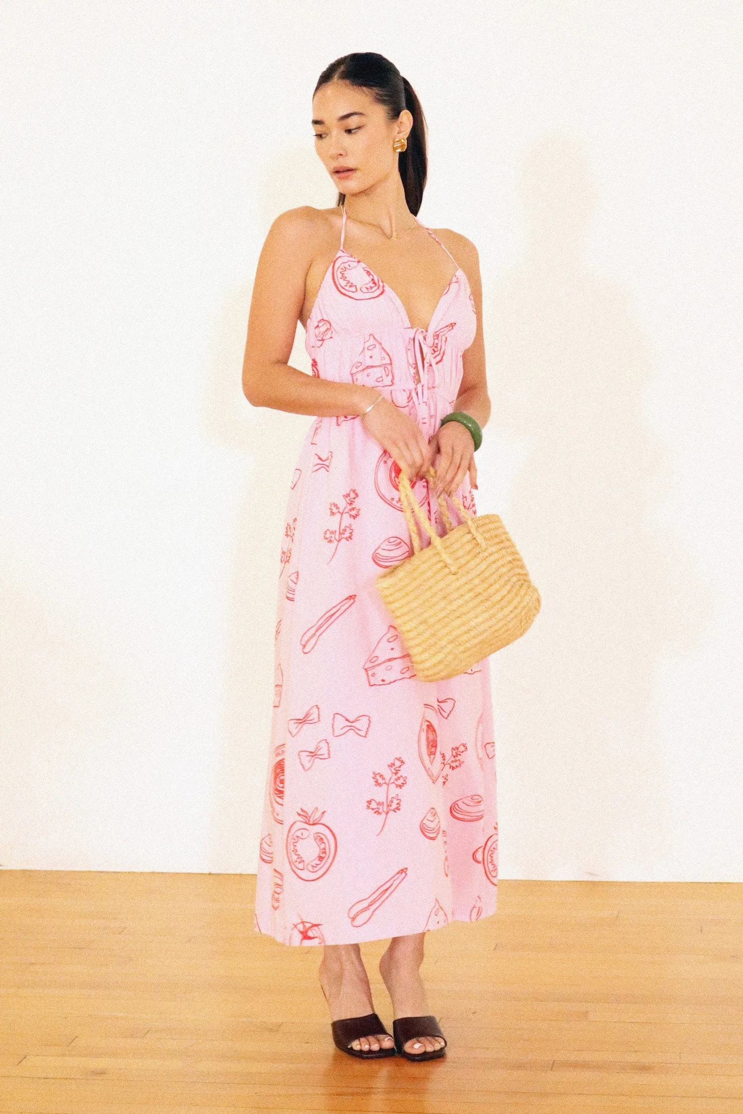 Fun Foodie Halter Maxi Dress