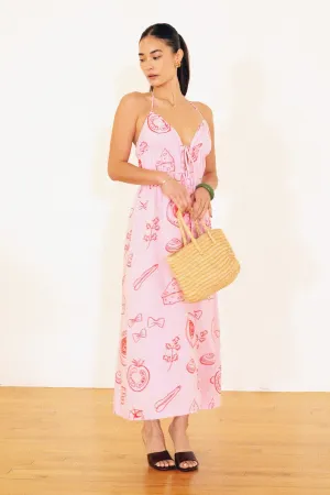 Fun Foodie Halter Maxi Dress