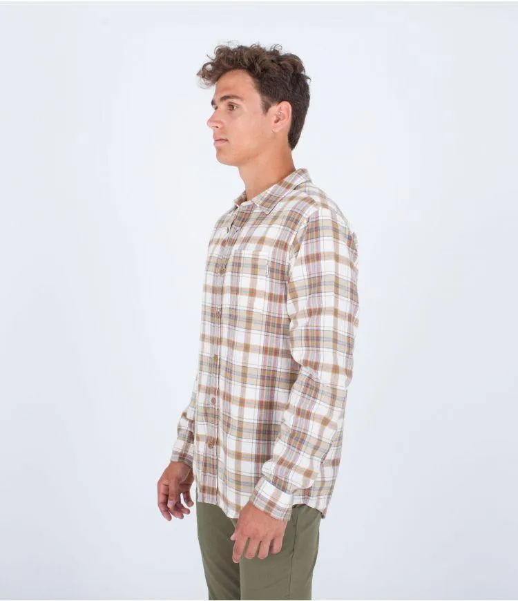 Hurley Portland Organic Flannel Shirt Maple Cream