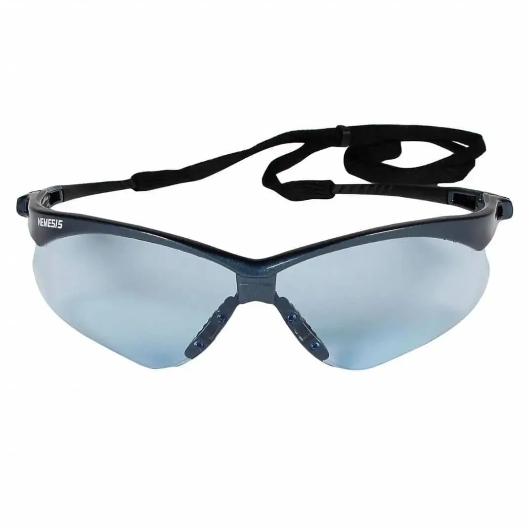 JACKSON SAFETY - V30 Nemesis Safety Eyewear Light Blue Lens Anti Scratch, Blue Frame