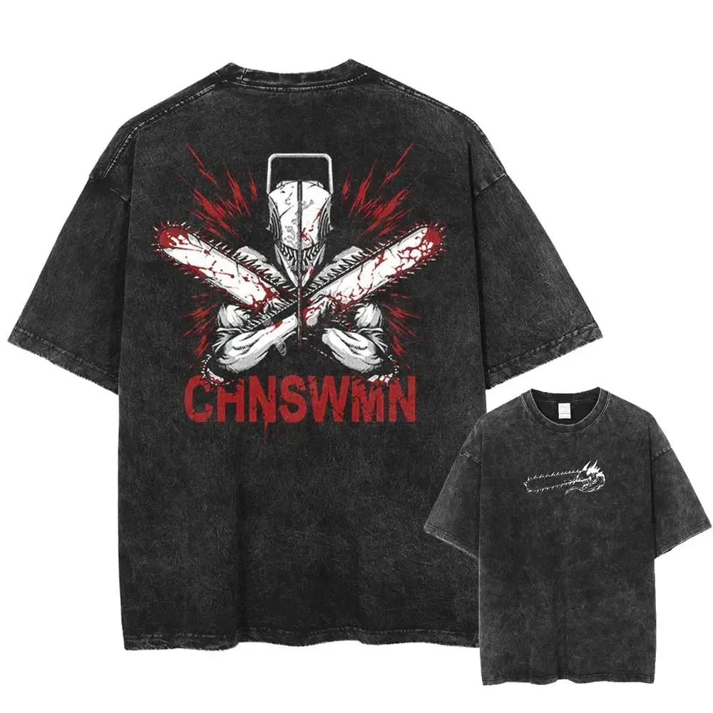 [KUJO] "CHNSWMN" 2-Sided Vintage Oversized T Shirt