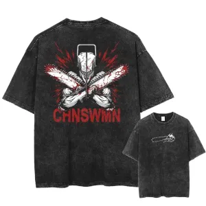 [KUJO] "CHNSWMN" 2-Sided Vintage Oversized T Shirt