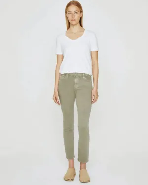 Mari Crop High-Rise Slim Straight Jean - Sulfur Dried Rosemary