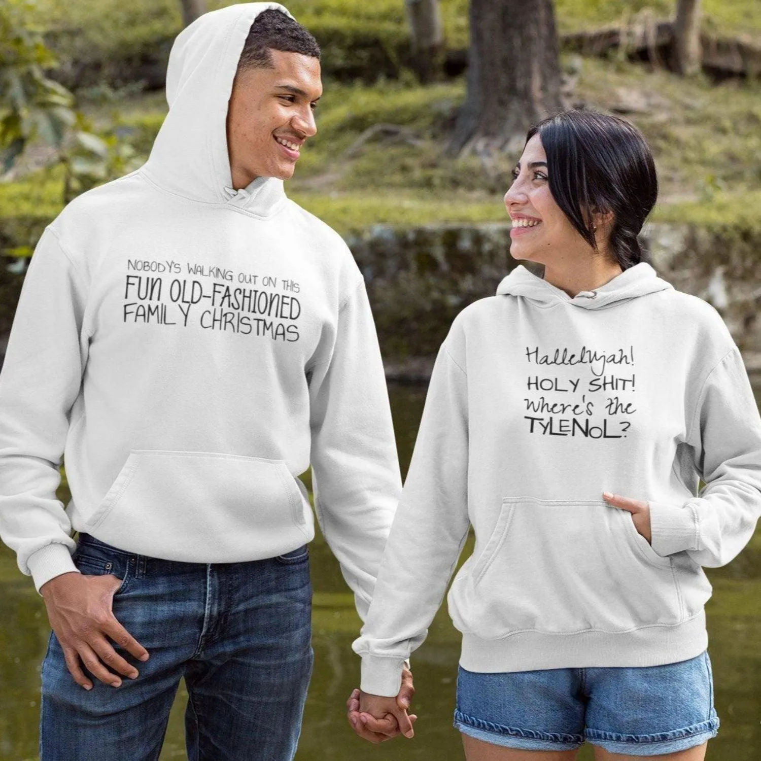 Matching Christmas Vacation Outfit - Fun Couples Shirts - Husband & Wife Holiday Set