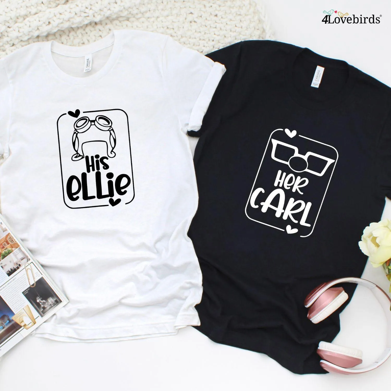 Matching Mr & Mrs UP Outfits for Couples: His Ellie & Her Carl Hoodies