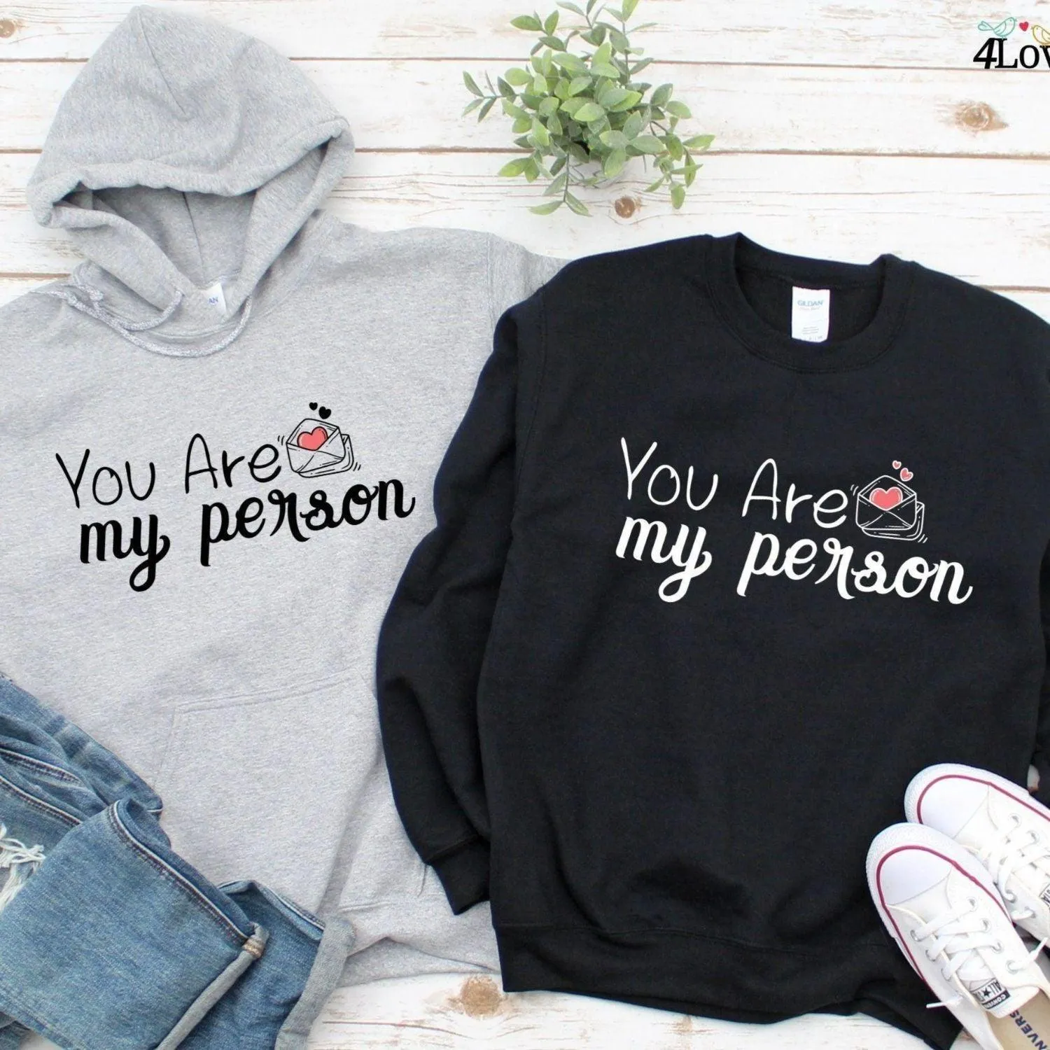 Matching Set for Besties: You Are My Person Hoodie, Sweatshirt, Long Sleeve & Funny Shirts.