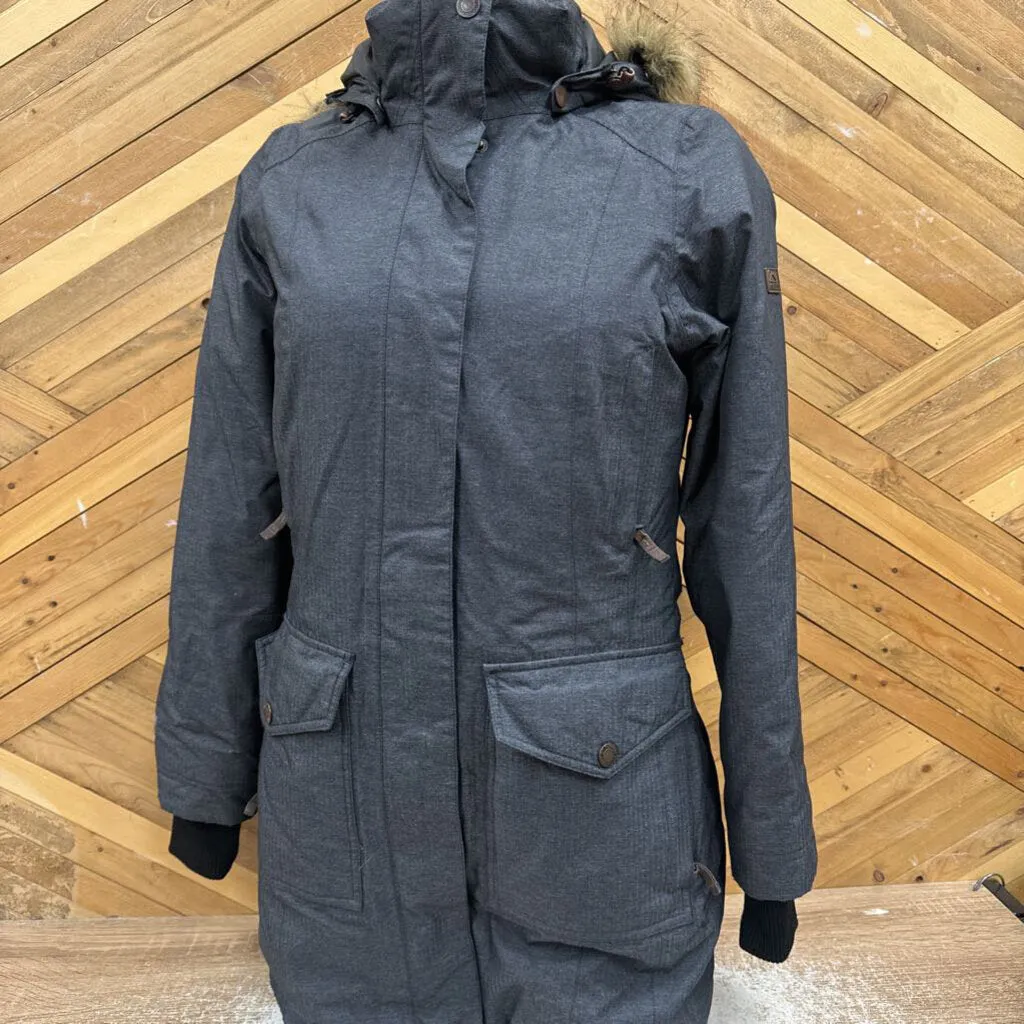 McKinley - Women's Long Down Jacket - MSRP $290: Grey -women-XS