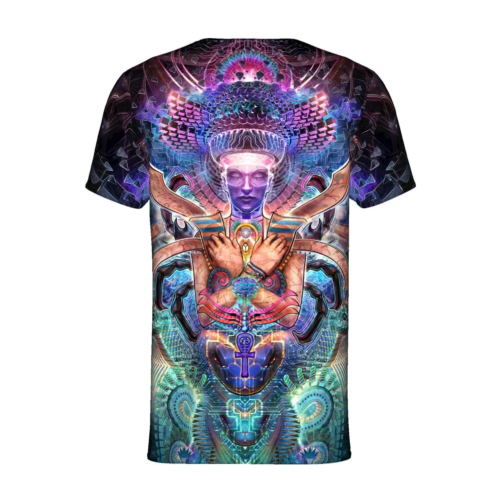 Mens Rave Shirt | Psy Clothing | Sacred Geomery Shirt | Fractal Shirt | Khemet (TS)