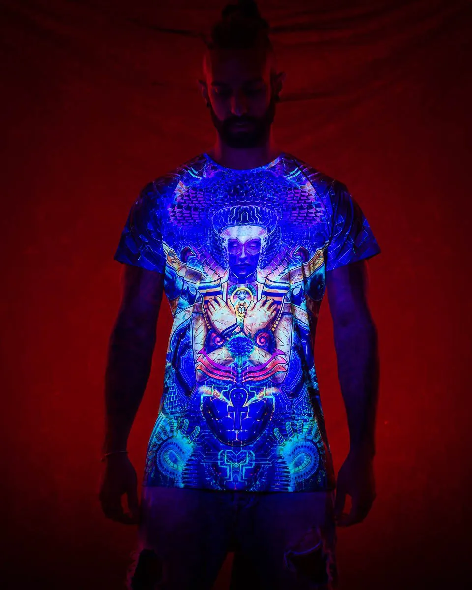 Mens Rave Shirt | Psy Clothing | Sacred Geomery Shirt | Fractal Shirt | Khemet (TS)