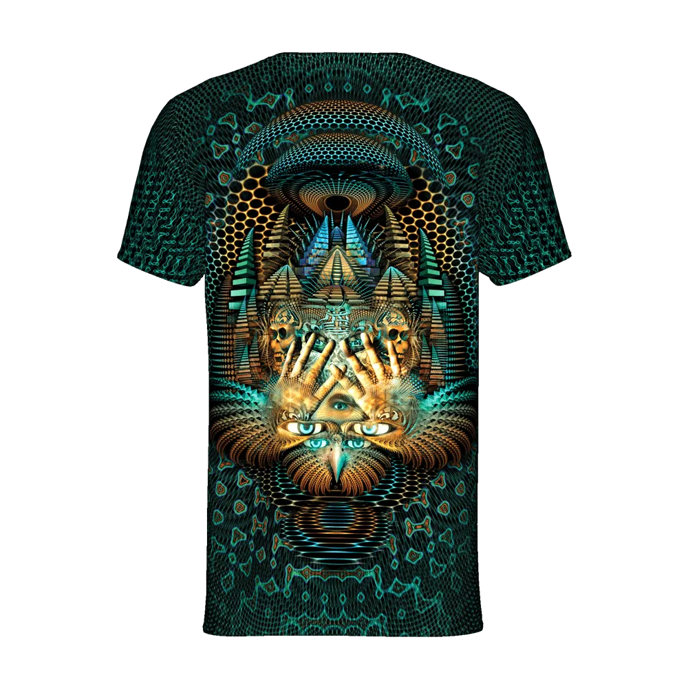 Mens Rave Shirt | Psy Clothing | Sacred Geomery Shirt | Fractal Shirt | Petra 2022 (TS)