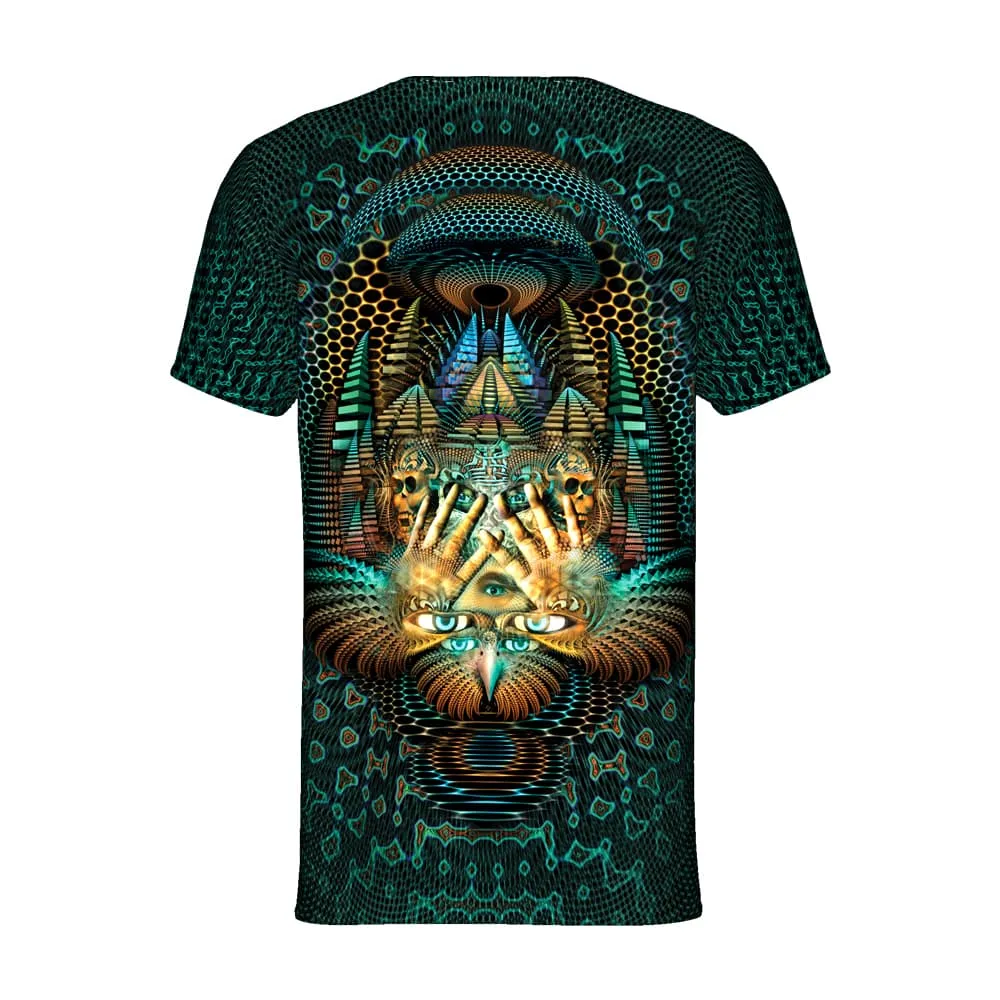 Mens Rave Shirt | Psy Clothing | Sacred Geomery Shirt | Fractal Shirt | Petra 2022 (TS)