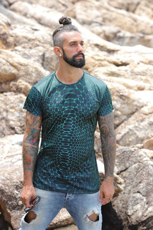 Mens Rave Shirt | Psy Clothing | Sacred Geomery Shirt | Fractal Shirt | Petra 2022 (TS)