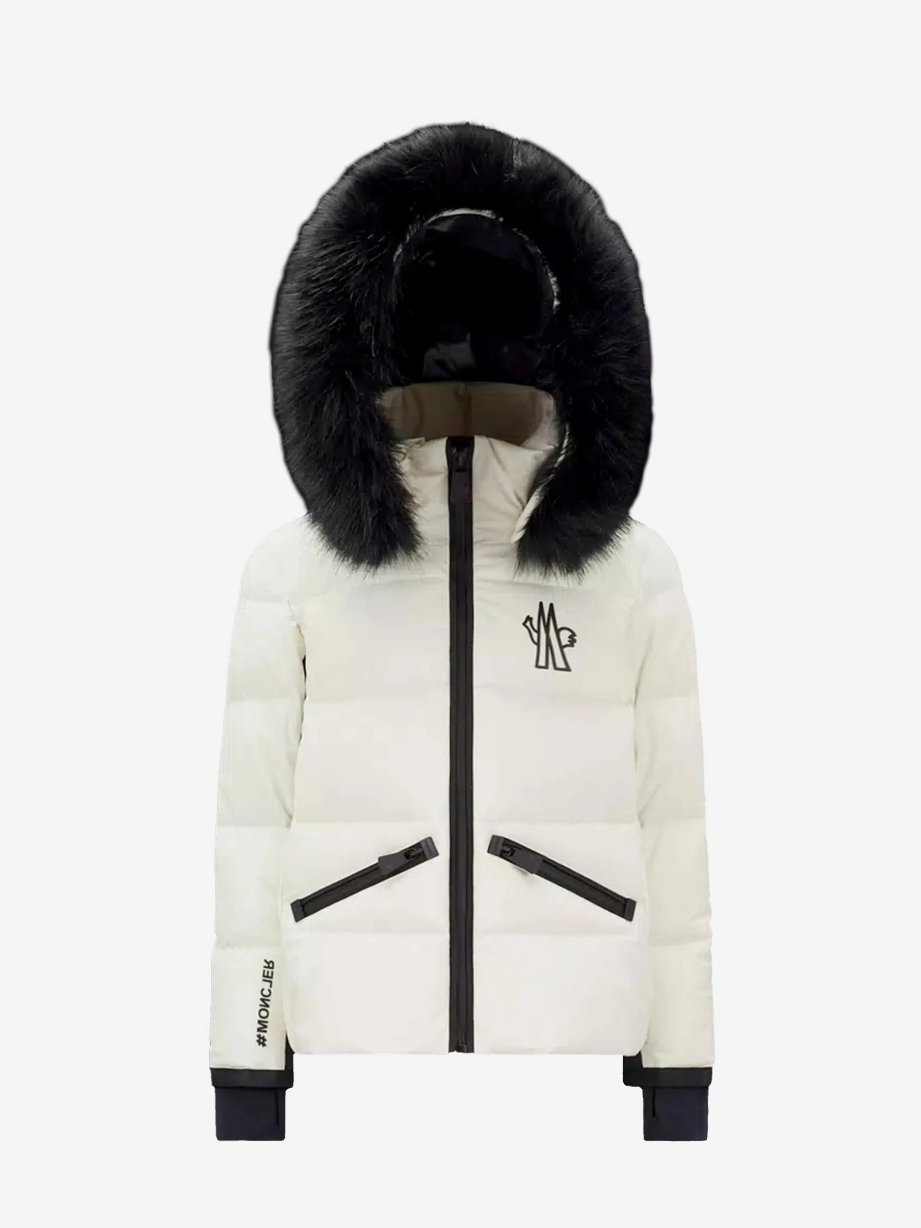 Moncler Enfant Moncler Grenoble Girls Down Padded Suisses Jacket in White