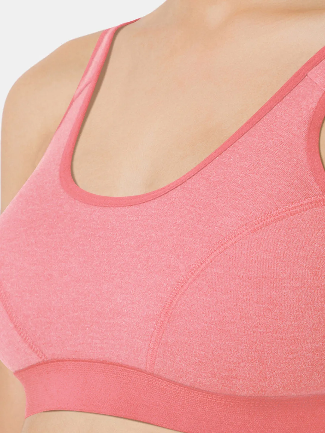 Naidu Hall Cotton Sports Bra - Erica | High Coverage, Cut & Sew Design, Effortless Comfort