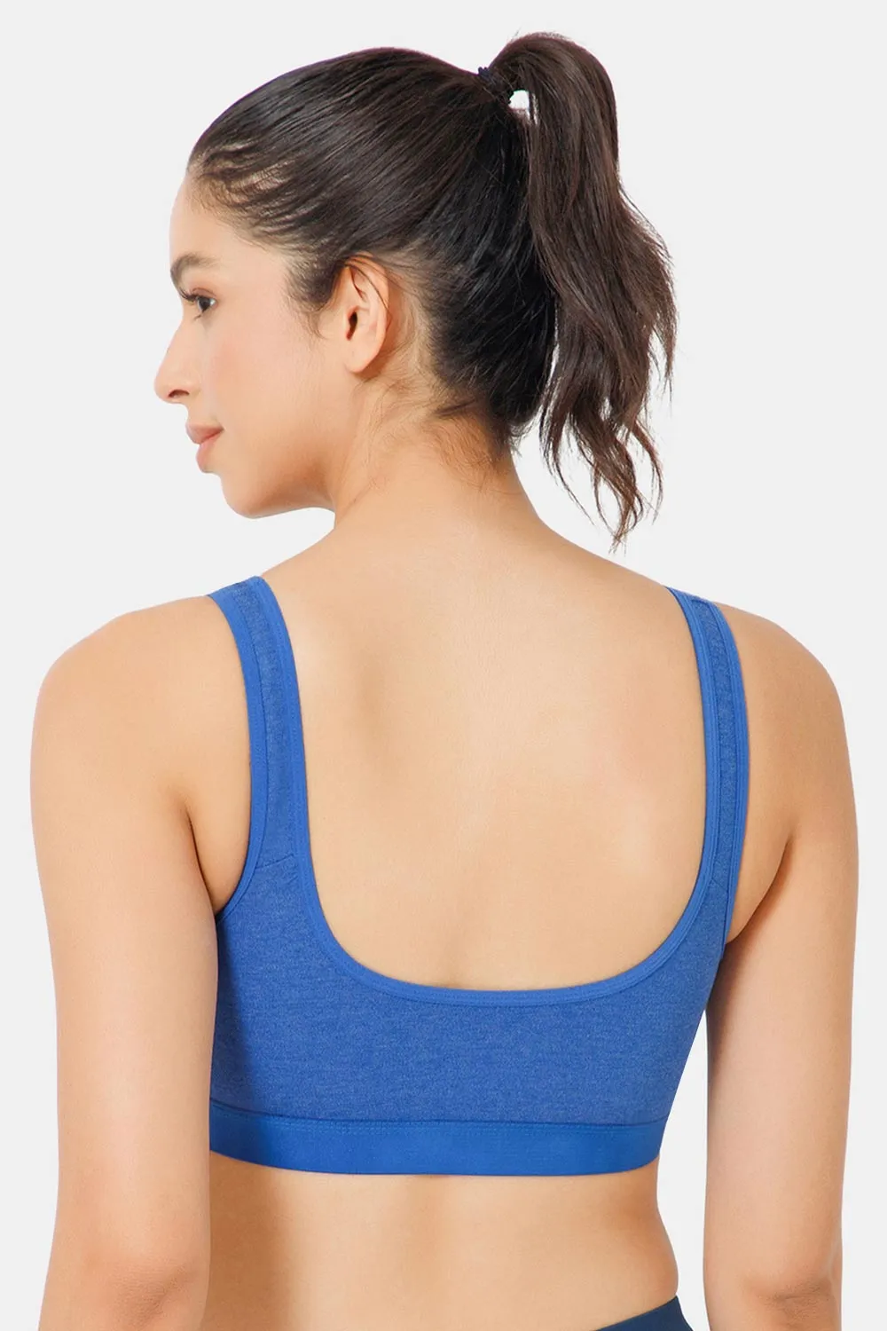 Naidu Hall Cotton Sports Bra - Erica | High Coverage, Cut & Sew Design, Effortless Comfort