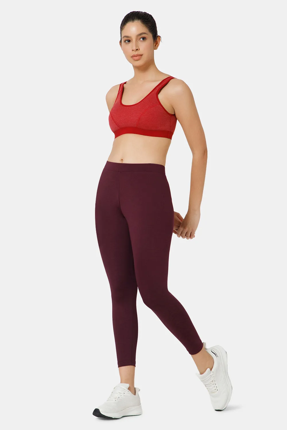 Naidu Hall Cotton Sports Bra - Erica | High Coverage, Cut & Sew Design, Effortless Comfort