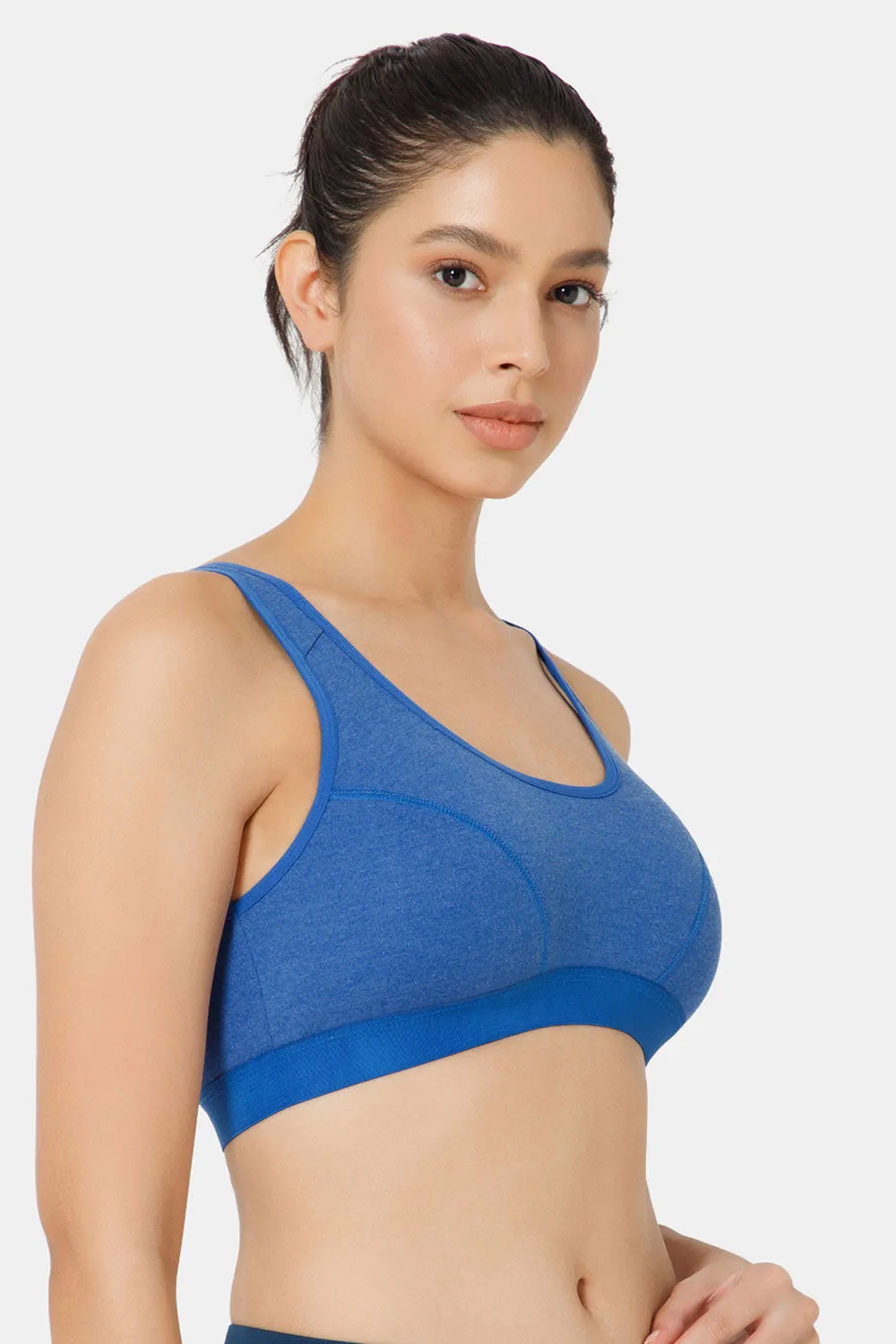 Naidu Hall Cotton Sports Bra - Erica | High Coverage, Cut & Sew Design, Effortless Comfort