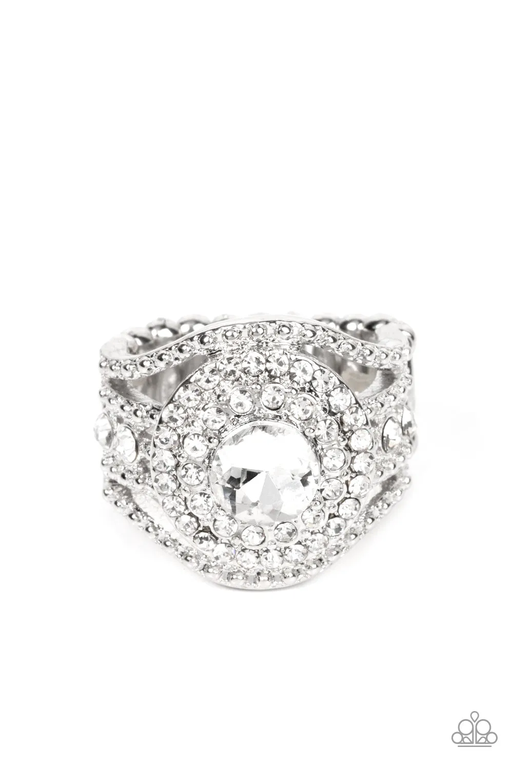 Paparazzi Ring - Understated Drama - White