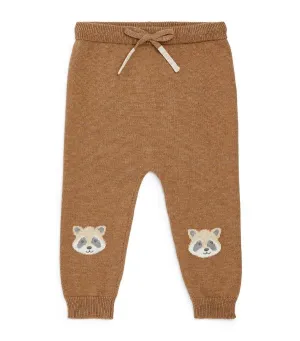 Purebaby Raccoon Knit Leggings - Acorn Melange