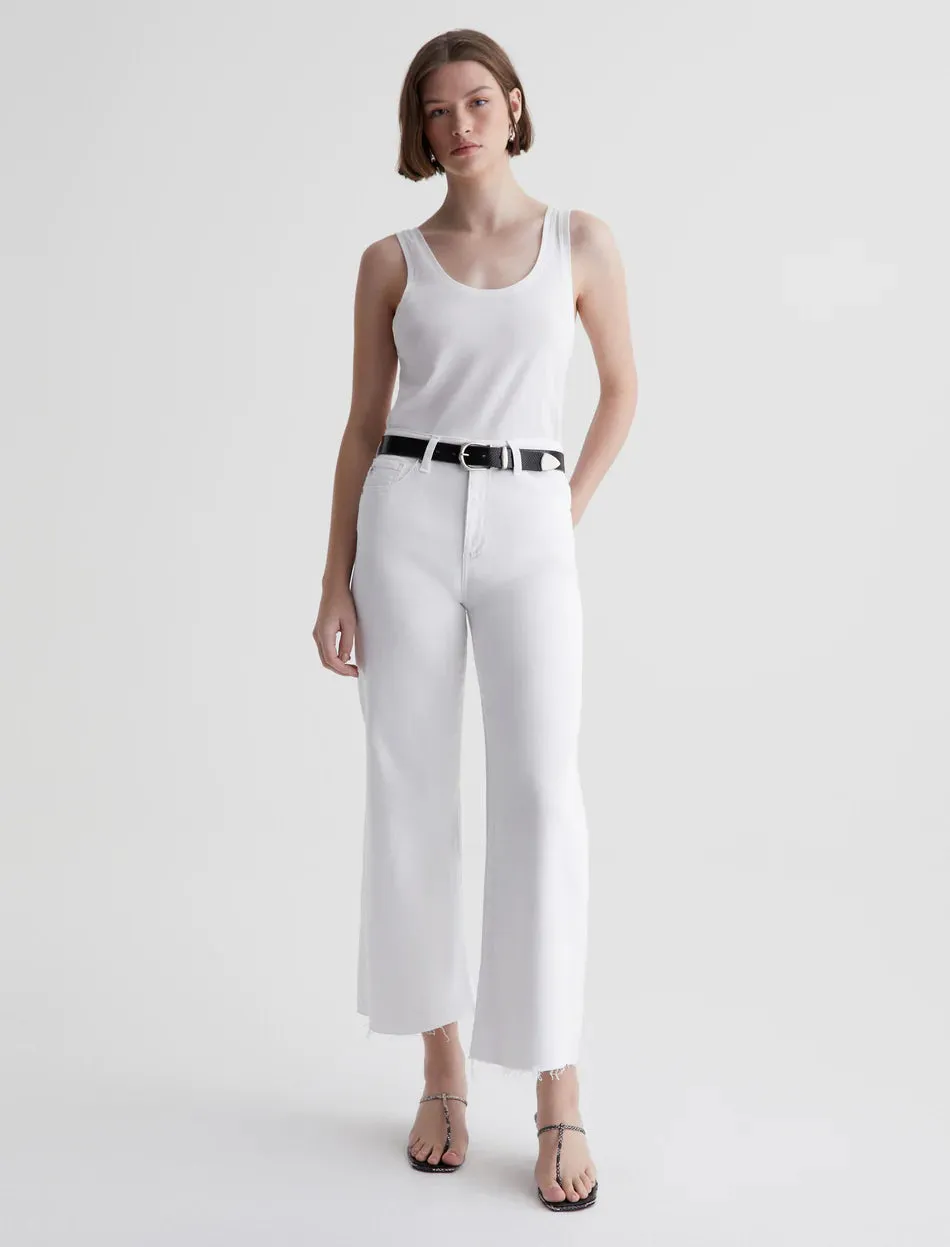 Saige Wide Leg Crop - Modern White