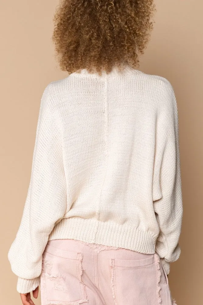 She's Giving Classy Pearl Button Sweater | POL