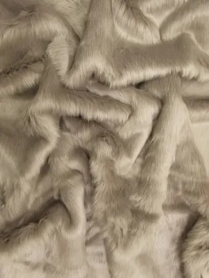 Short Shag Faux Fur Fabric / Oyster / Sold By The Yard (Closeout)