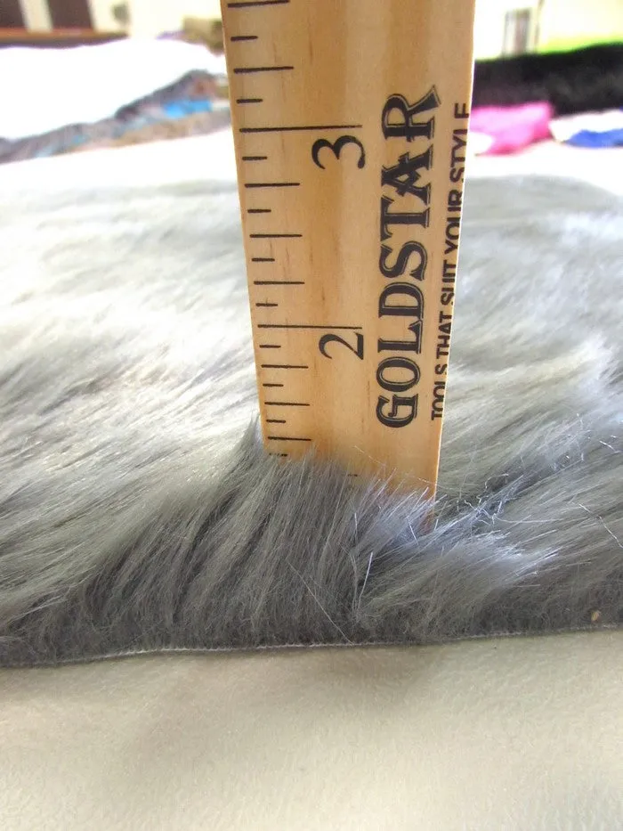 Short Shag Faux Fur Fabric / Oyster / Sold By The Yard (Closeout)