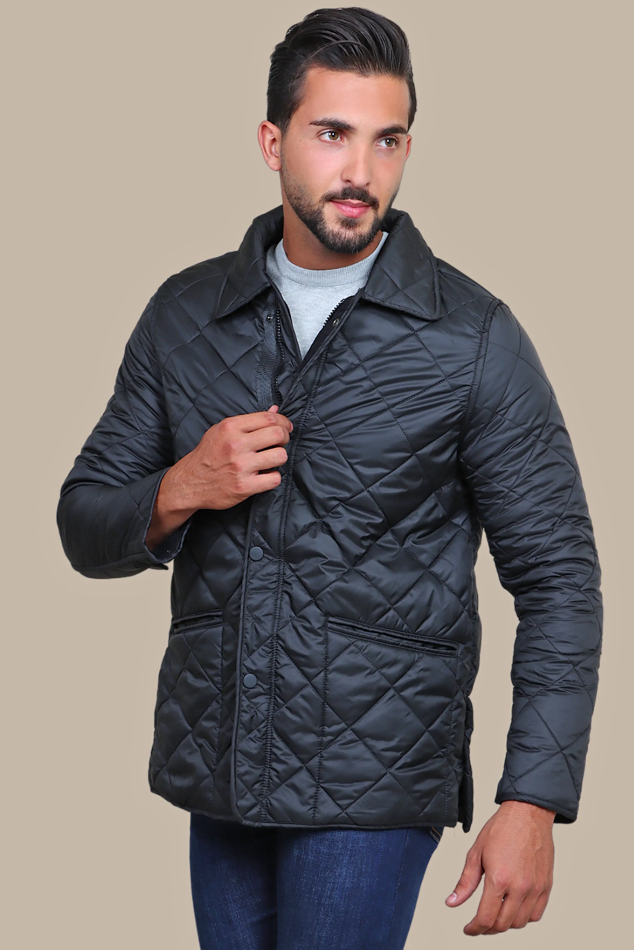 Slant Pocket Lightweight Puffer Jacket