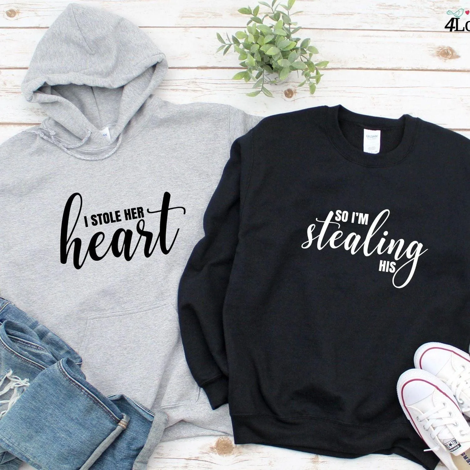 Spiffy Valentine's Matching Outfits for Couples: 'I Stole Her Heart & His' Set!